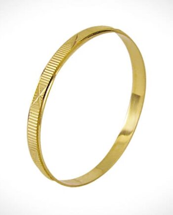 Aliança "X" trabalhada ouro 18k