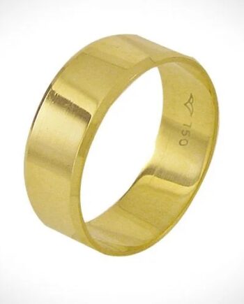 Aliança "paulistinha" trabalhada ouro 18k