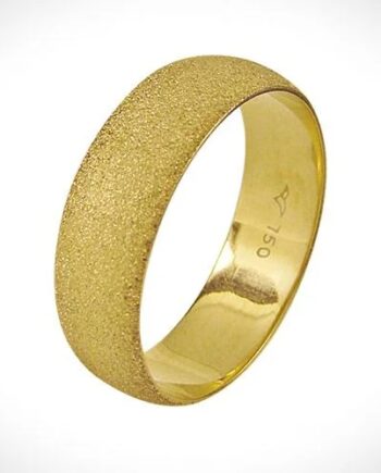 Aliança "fosca" ouro 18k
