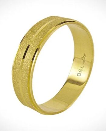 Aliança "fosca dupla" ouro 18k
