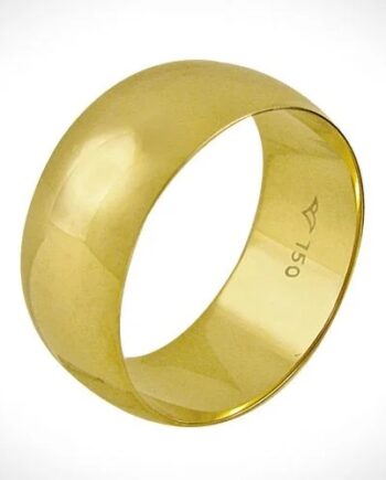 Aliança boleada ouro 18k tradicional