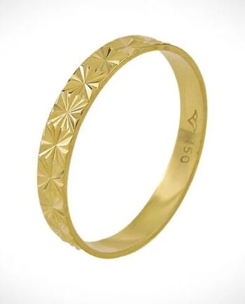 Aliança "star" ouro 18k