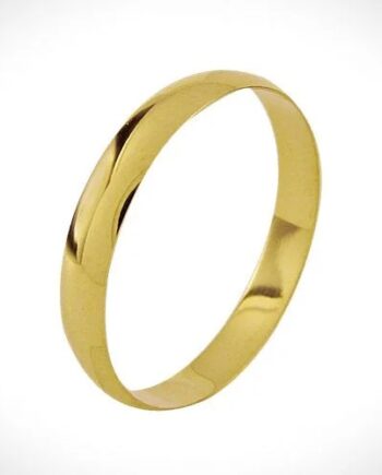 Aliança boleada ouro 18k tradicional