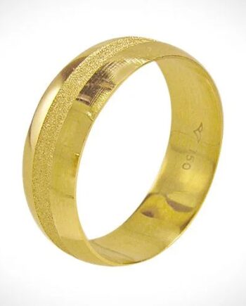 Aliança "valeta lisa" ouro 18k